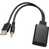 Volink Adattatore Bluetooth 5.0 AUX Auto Ricevitore Senza Fili e Trasmettitore Audio 3.5mm con Porta USB Plug and Play per Veicoli con Presa AUX Cuffie Altoparlante Home Cinema Stereo PC TV