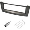 Audioproject A376-10 - Mascherina Autoradio 1 DIN Kit Montaggio Compatibile per Fiat Grande Punto Typ 199 Bj. 2005-2009 Linea 2007-2012 Antenna Adattatore Chiavi di Smontaggio Grigio