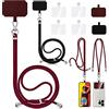 Aulese 2 Pezzi Cordino per Cellulare, Regolabile Universali Laccio per-Cellulare, Laccetto Ciondolo per Cellulare con 6 Cuscinetti, Compatibile con iPhone/Samsung/Huawei