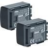 vhbw 2x batteria compatibile con Canon Legria HF21, FS46, HF20, HF200, HF G10 videocamera camcorder (750mAh, 7,2V, Li-Ion) con infochip
