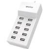ISNATCH SMART HOME CHARGER - ALIMENTATORE 10 USB 10A 50W BIANCO