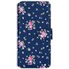 32ndShop 32nd Floreale Series 3.0 - Custodia a Portafoglio in Pelle PU per Apple iPhone 14 (6.1), Case Realizzato in Pelle Sintetica con Diversi Comparti e Chiusura Magnetica - Vintage Rosa Blu