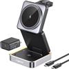 Augnner Ultra Charge Caricatore Wireless Magnetico, Stazione di Ricarica 3 in 1 25W, Caricatore Compatibile con MagSafe per iPhone 17 16 15 14 13 12, Apple Watch, AirPods, con 45W Adattatore