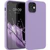 kwmobile Custodia Compatibile con Apple iPhone 12 / iPhone 12 Pro Cover - Back Case per Smartphone in Silicone TPU - Protezione Gommata - lavanda lilla