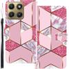 WUACYEAMING Custodia Compatibile con Motorola Edge 2026,con Slot Carte PU Pelle Portafoglio Libro Case Antiurto Bumper Motivo Magnetica Flip Protettiva Resistente marmo
