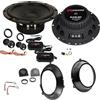 EvoTuning Kit Casse Altoparlanti Anteriori per Fiat Panda 2° Serie 169 dal 2003 al 2011 200W compatibile con Renegade RX6.2C Set 2 woofer Tweeter Anelli Griglie Cavi Adattatori(NO plug and play)