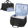 Yarwo Borsa da Viaggio Imbottita per Stampante Fotografica con Divisorio | Imbottitura Spessa, Divisorio per Stampante e Carta, Tasche e Manici Robusti per DNP, Fujifilm e HiTi