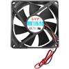 KOFUN 12V 2-Pin 80x80x25mm PC Computer CPU System dissipatore di calore Brushless Ventola 8025 Desktop Computer Fan 8025 + 2,5 (12V)