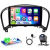 VECHTEL 4G&128G 9 Autoradio per Nissan Juke J15 2010-2019/ YF15 Infiniti ESQ 2011-2017 con Carplay Android Auto Wireless Android 15,Bluetooth RDS/FM Radio,Wi-Fi GPS Navi,Telecamera posteriore AHD