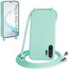WenBaby Cover Compatible con Samsung Galaxy Note 10 Plus,Cellulare Girocollo Custodia con Cordino TPU Corda Silicone Case Bumper per Samsung Galaxy Note 10 Plus Custodia, Verde menta piperita