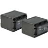 vhbw 2x batteria sostituisce Panasonic VW-VBK180, VW-VBK180-K per videocamera camcorder (3200mAh, 3,6V, Li-Ion) con infochip