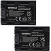 EXTENSILO 2x batteria sostituisce Sony NP-FH70, NP-FH40, NP-FH100, NP-FH50 per fotocamera (650mAh, 7,2V, Li-Ion)