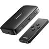 UGREEN HDMI Switch 4K 3 in 1 out, Switcher UHD 3D, Splitter 4K Compatibile con Telecomando Supporta TV Stick, HDTV, Laptop, PC, Console di Gioco, PS5 PS4, X-Box, Lettore Blu-Ray ecc