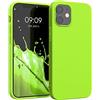 kwmobile Custodia Compatibile con Apple iPhone 12 / iPhone 12 Pro Cover - Back Case per Smartphone in Silicone TPU - Protezione Gommata - giallo fluorescente