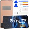SRJTEK Schermo LCD TFT per OnePlus Nord 2T 5G per OnePlus Nord 2T 5G, ricambio schermo CPH2399 CPH2401, kit di riparazione per touch screen (nero, senza impronte digitali)