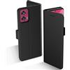 Aiziki Custodia per Moto Edge 50 Fusion 5G 5G, Copertura Protettiva in Pelle PU Premium, Pieghevole, Aspirazione Magnetica, Prevenzione Delle Cadute, Carta Fessura - Nero