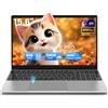Kayoote PC Portatile 15.6, Win 11 Pro, 8GB RAM 128GB SSD, Celeron 5205U, Display FHD 1080P IPS, Tastiera Retroilluminata, Impronta Digitale, Cerniera 180°, Laptop per Lavoro e Scuola