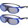 Cocar Occhiali 3D, 3D, otturatore attivo DLP Link, occhiali ricaricabili per proiettore 3D DLP Link - Blu 2 pezzi