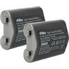 vhbw 2x batteria compatibile con Nikon D4, Z9 fotocamera (2600mAh, 10,8V, Li-Ion), infochip