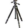 SLIK professionale II-LE treppiede in alluminio con testa a 3 vie, per mirrorless/DSLR Sony Nikon Canon Fuji fotocamere e altro ancora - nero (616-816)