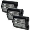vhbw 3x batteria compatibile con Nikon D3, D3X, D2H, D2X, D2Hs, F6, D2Xs fotocamera (2000mAh, 11,1V, Li-Ion) - Sostituisce EN-EL4, EN-EL4a