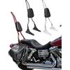 WOOGA Portapacchi posteriore per moto schienale alto per passeggero rimovibile sissy bar per Har&ley-Davidson Dyna Softail FXST FXDF Fat bob Street bob Softail Custom Iron 883X Deluxe FLSTN (Nero)