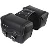 Oreilet Borse laterali moto, borse laterali attrezzi laterali moto pelle PU 30 litri, borsa bagagli ciclismo, impermeabili, borse laterali inclinate, borse laterali fibbie a sgancio rapido