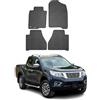 OMAC Tappetini in Gomma Compatibili con Nissan Navara 2015-2023 Tappetini Auto Gomma Nero 4tlg