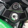 labelbike Adesivo 3D Moto Piastra Forcella Compatibile con Kawasaki | Ninja 1100SX, Sterzo Protezione in Resina, Antigraffio, Decorazione, Verde, Made in Italy