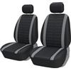 FelEa Coprisedili per Auto 2 Pezzi, per Suzuki Jimny GJ 2018-2024 coprisedili Anteriori Auto, Traspirante Impermeabile e Antiscivolo,D-Grey