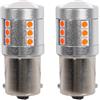 A2ZWORLD 2pcs Lampada Led 41mm, 12V 24V, Auto Camion, Canbus, BAU15S 1156 PY21W S25, 21 SMD 3030, 300lm 3.5W, Piedi Assimetrici 150° (Luce Rosso)