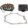 Artudatech Magneto Coil Stator + Voltage Regulator + Gasket Assy Adatto per Yamaha YZF-R6 RJ11 RJ15 2006-2016