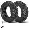 VOLOHAS 9x3,0-5,5 Pneumatici Completi per Kukirin G2 Pro, Zero 10 X, Dualtron Eagle Pro, Pneumatici di Ricambio in Gomma Piena, Fuoristrada, Solidi e Resistenti Alle Forature (Nero 2 Pezzi)