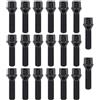 HouYeen 20 bulloni per cerchi in lega con filettatura M14 x 1,5 estesa da 45 mm, colore nero