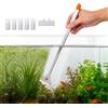TLDBATICE Raschietto Acquario, Raschietto per Alghe per Acquari in Vetro, Kit di Pulizia 2-in-1 con Testa a Spazzola e 5 Lame in Acciaio Inossidabile