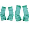 LEAFOREST Set di 4 stivali da mosca per cavalli, protezione antiscivolo per le gambe, per asini, mini pony, stivali da mosca in rete traspirante, per uso pascolo e fienile, verde, completo