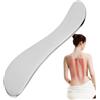 Generic Strumento per il corpo - Strumento per massaggio muscolare in acciaio inox, massaggiatore per tessuti profondi, rilascio di fasce e cicatrici, raschietto per muscoli del viso e della schiena
