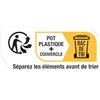 Ambiance Sticker Adesivo etichetta Info-tri - Vaso in plastica con coperchio capsula - Tavola da 66 adesivi H1,9 x L4,3 cm