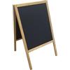 Exacompta - Rif. 81250D - 1 Cavalletto Stopmarciapiede 53 x 90 cm, Lavagna nera in gesso o feltro gesso, pieghevole, per interni ed esterni - per promozione menù bar, caffetterie, ristorante