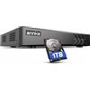 ANNKE 3K/5MP Lite DVR 4 Canali con AI Rilevamento Movimento e Hard Disk da 1 ...