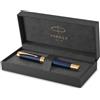 ‎PARKER Parker Duofold Centennial Vulpen Prestige Blue Chevron Medium Solid Gold Pen