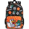 Get Trend Minecraft Zaino Scuola Ragazzo Zip, Borsa Zaino Scomparti Spallacci...