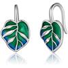 HUKKUN Orecchini Monstera Argento 925 Orecchini foglia Monstera Gioielli Monstera Regali Monstera Donne