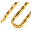 FindChic Collana Uomo Oro a Catena Cubana Miami in Acciaio Inossidabile Piatta 9mm Lunghezza 66cm Collana Uomo Catena Maglia Stile Hip Hop Punk