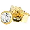 NKlaus orecchino a perno singolo 3,0mm oro giallo 333 8 carati orecchino in cristallo zirconia bianco 1760