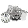 NKlaus orecchini a perno singolo 2,0mm oro bianco 585 orecchini in oro 14 carati cristallo zircone bianco 2071