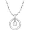 Sofia Milani - Collana da Donna in Argento 925 - con Pietra Zircone - Ciondolo a Cerchio Barra - N0885