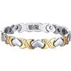 OIDEA Bracciale Braccialetto Donna Braccialetto Catena Acciaio Inox Mosaico Strass Argento Oro