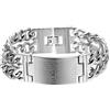 OIDEA Bracciale Braccialetto Uomo Bracciale in Acciaio Inox Croce Bibbia Inglese Regalo per Cristiano Colore Argento