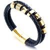 HALUKAKAH Bambini ● Onore Junior ● Ragazzi Bracciale in Vera Pelle 6-12 Anni. Titanio Onore Oro Perline Chiusura Magnetica Dorata 18cm con Confezione Regalo Gratuita